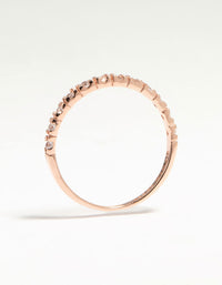 Rose Gold Plated Sterling Silver Cubic Zirconia Eternity Ring - link has visual effect only