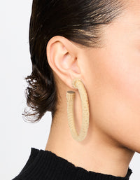 Paper Raffia Wrapped Hoop Earrings - link has visual effect only