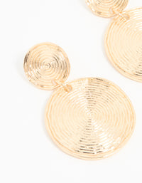 Gold Spiral Drop Earrings - link has visual effect only