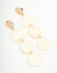 Gold Acrylic Teardrop Earrings - link has visual effect only