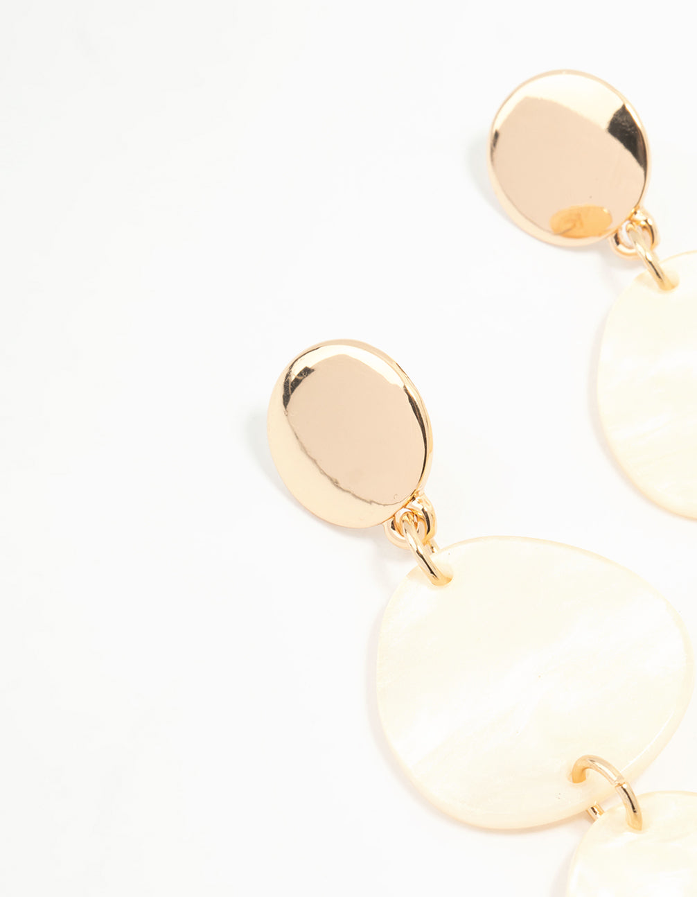 Gold Acrylic Teardrop Earrings