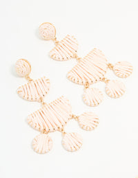 Paper Raffia Wrapped Drop Earrings - link has visual effect only