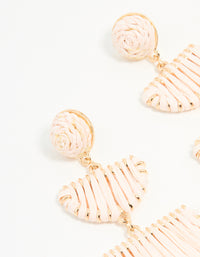 Paper Raffia Wrapped Drop Earrings - link has visual effect only