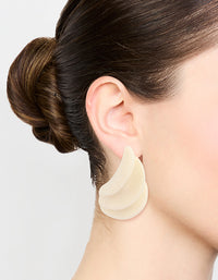 Acrylic Curved Disc Earrings - link has visual effect only