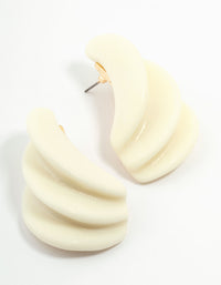 Acrylic Curved Disc Earrings - link has visual effect only
