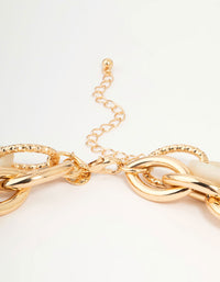 Gold & Acrylic Layered Chain Necklace - link has visual effect only