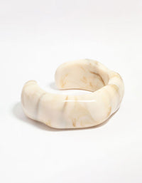 White Acrylic Marble Wrist Cuff - link has visual effect only