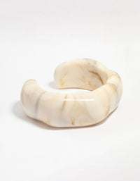 White Acrylic Marble Wrist Cuff - link has visual effect only