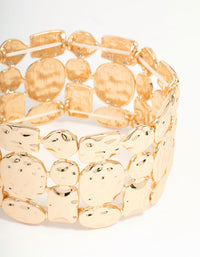 Gold Molten Layered Stretch Bracelet - link has visual effect only