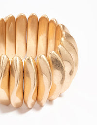 Gold Disc Stretch Bracelet - link has visual effect only