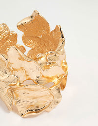 Gold Leaf Detailed Wrist Cuff - link has visual effect only