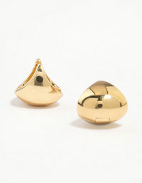 Gold Plated Round Bottom Hoop Earrings - link has visual effect only