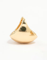 Gold Plated Round Bottom Hoop Earrings - link has visual effect only