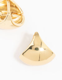 Gold Plated Round Bottom Hoop Earrings - link has visual effect only
