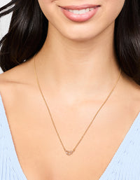 Gold Plated Cubic Zirconia Mini Pear Cluster Necklace - link has visual effect only