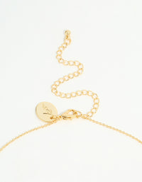 Gold Plated Cubic Zirconia Mini Pear Cluster Necklace - link has visual effect only