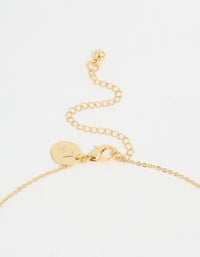 Gold Plated Pearl & Cubic Zirconia Wreath Necklace - link has visual effect only