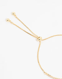 Gold Plated Diamante Mini Heart Toggle Bracelet - link has visual effect only