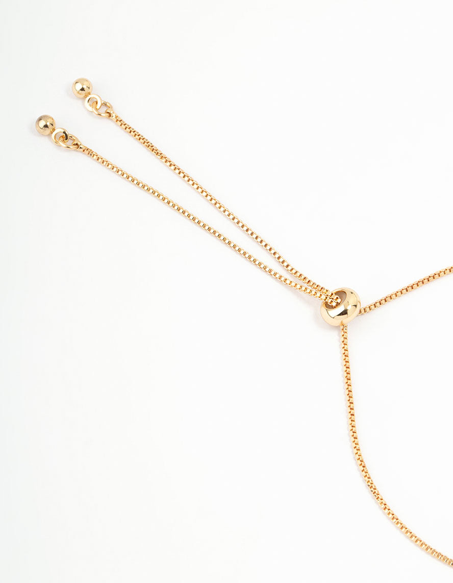 Gold Plated Pearl & Mini Butterfly Bracelet