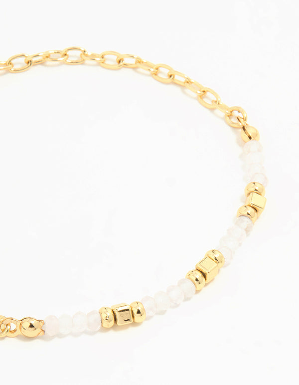 Gold Plated Quartz Mini Bracelet