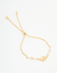 Gold Plated Cubic Zirconia Quartz Celestial Bracelet - link has visual effect only