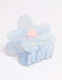 Blue & Pink Acrylic Daisy Small Claw Clip - link has visual effect only