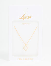 Gold Plated Sterling Silver Cubic Zirconia Flower Pendant Necklace - link has visual effect only