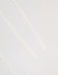 White Fabric Heart Ponytail Hair Hooks 2-Pack - link has visual effect only