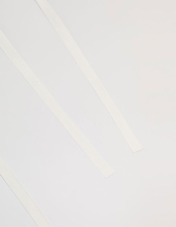 White Fabric Heart Ponytail Hair Hooks 2-Pack