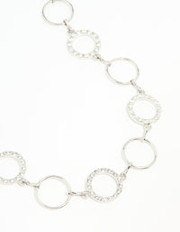 Silver Diamante & Plain Circle Belt - link has visual effect only