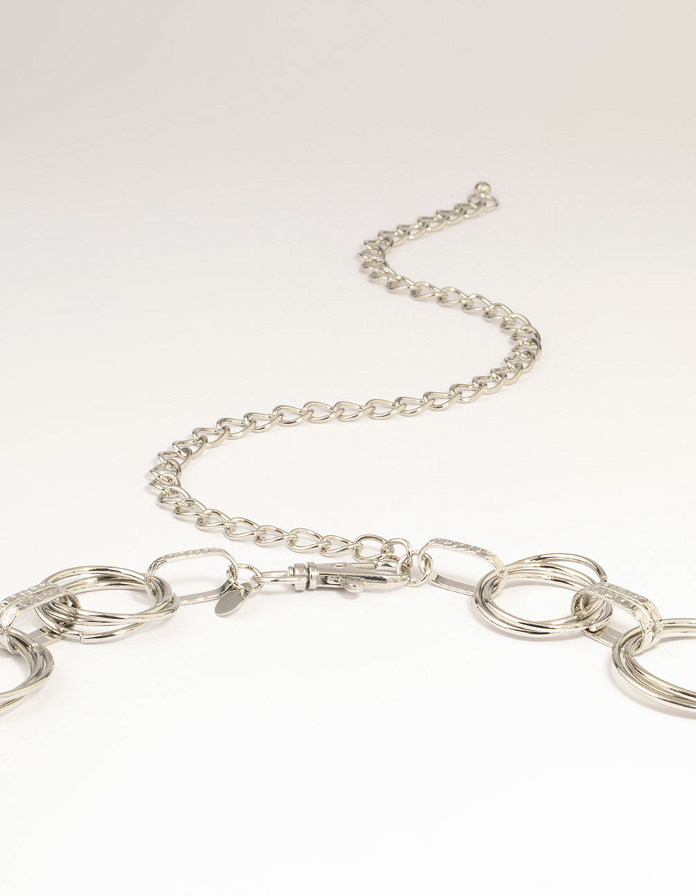 Silver Mixed Circle Link Belt