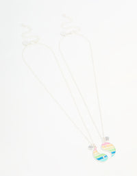 Kids Silver Pastel Yin-Yang BFF Pendant Necklace Set - link has visual effect only