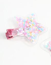 Kids Star Shaker Hair Clips 2-Pack - link has visual effect only