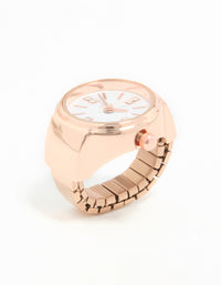 Rose Gold Statement Watch Ring - link has visual effect only
