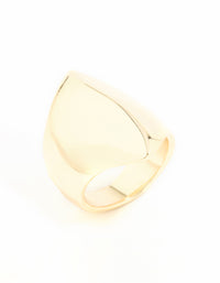 Gold Plated Pointed Oval Ring - link has visual effect only