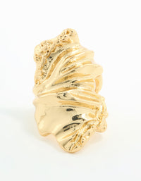 Gold Plated Molten Rock Ring - link has visual effect only