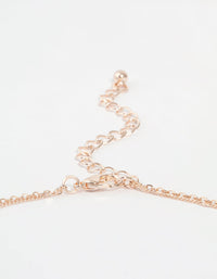Rose Gold Plated Freshwater Pearl & Bow Layered Necklace - link has visual effect only