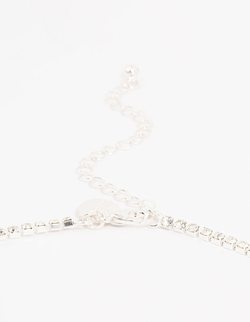 Silver Cubic Zirconia Geometric Pear V-Necklace & Earrings Set