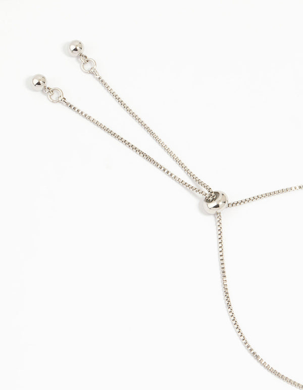 Silver Cubic Zirconia Butterfly & Flower Bracelet