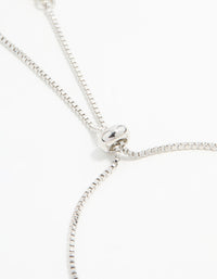 Silver Cubic Zirconia Evil Eye Toggle Bracelet - link has visual effect only