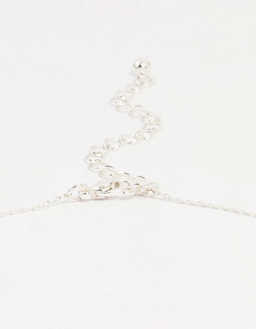Silver Plated Cubic Zirconia Mini Cross Pendant Necklace