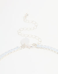 Silver Cubic Zirconia Y-Necklace - link has visual effect only