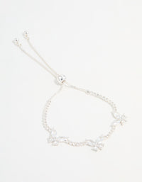 Silver Cubic Zirconia Butterfly Bracelet - link has visual effect only