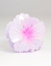 Purple Ombre Hibiscus Hair Claw Clip - link has visual effect only