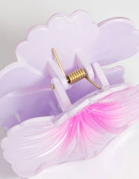 Purple Ombre Hibiscus Hair Claw Clip - link has visual effect only