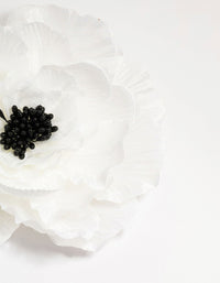 White Poppy Flower Corsage Brooch - link has visual effect only