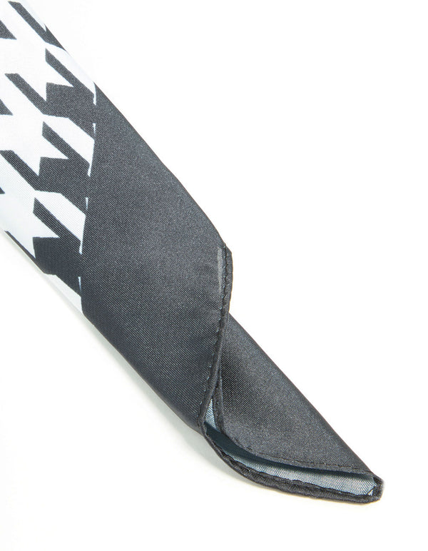 Houndstooth Print Fabric Scarf