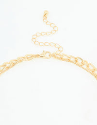 Gold Evil Eye Charm Layered Necklace - link has visual effect only