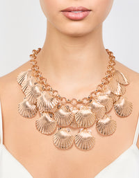 Gold Shell Statement Necklace - link has visual effect only