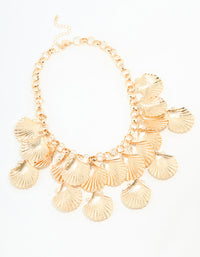 Gold Shell Statement Necklace - link has visual effect only